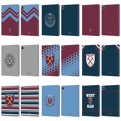 OFFICIAL WEST HAM UNITED FC 2018/19 CREST LEATHER BOOK CASE FOR APPLE iPAD