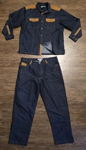 Conjunto de 2 pantalones camiseros vaqueros de ocio para caminar azul 38x30 XL Stacy Adams para hombre - Imagen 1 de 15