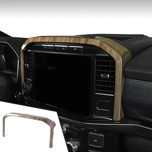 Wood Grain Upper Center Console Dash Nav Panel Trim Cover - Ford F150 21+ - Picture 1 of 6