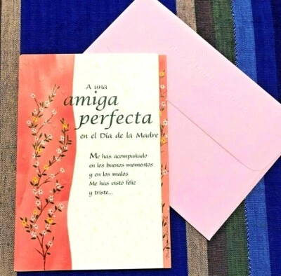 Tarjeta de felicitación española del Día de la Madre-Amiga Perfecta (A32) Foto 1 de 4
