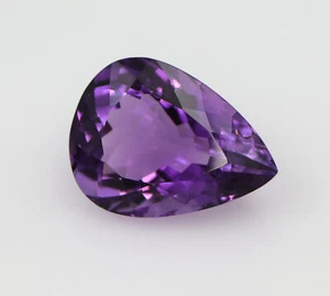 11.26 Ct 18x13 MM Natural Brazillian Top Grade Purple Blue Amethyst Pear Cut VVS - Picture 1 of 8