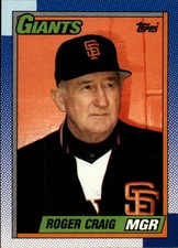 1990 Topps San Francisco Giants Baseball Card #351 Roger Craig MG