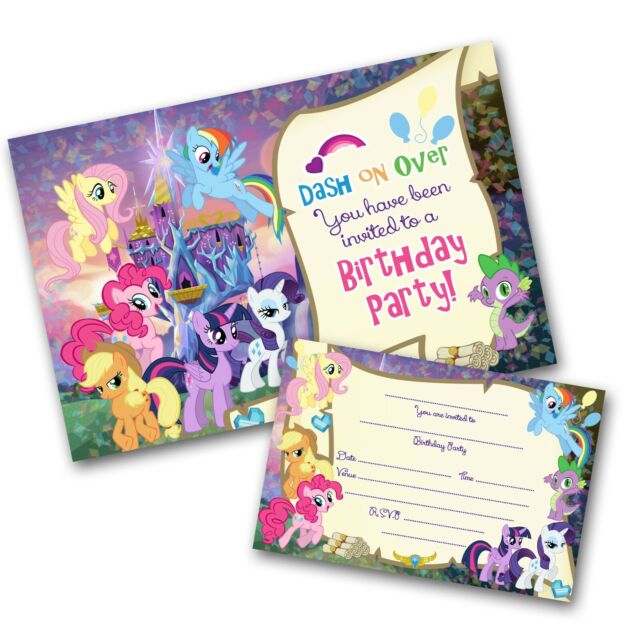 Convite de Aniversário para Meninas Little Pony - Imagem Legal