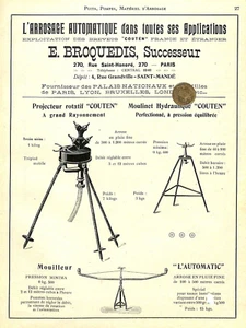 PARIS SAINT-MANDÉ ( 94 ) ARROSAGE E. BROQUEDIS " PUBLICITÉ 1926 - Imagen 1 de 1