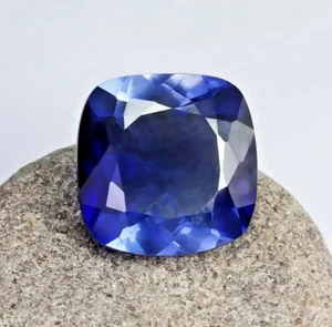 7.80 Ct Natural Certified Blue Sapphire Cushion Cut Loose Gemstone +free gift - Imagen 1 de 6