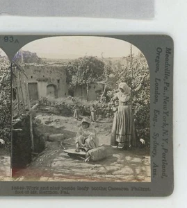 Work & Play Caesarea Philippi Mt Hermon Palestine Keystone Stereoview - Picture 1 of 2