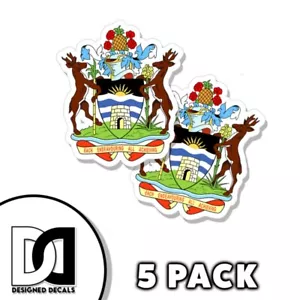 Calcomanías autoadhesivas autoadhesivas para escudo de armas de Antigua y Barbuda bandera de 3 pulgadas 5 unidades - Imagen 1 de 3