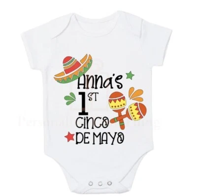 Cinco de Mayo Bebés 1er Conjunto Body Fiesta Personalizado Foto 1 de 2