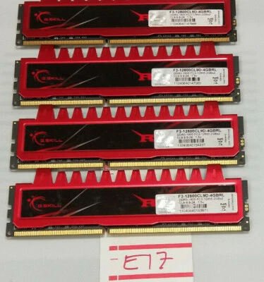 G.SKILL Ripjaws 8GB set 4x2GB PC3-12800 DDR3-1600 PC3 RAM F3-12800CL9D-4GBRL#E17 - Image 1 of 4