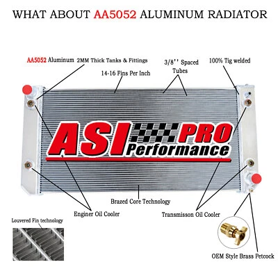 4 ROW Radiator fit 2003-2007 2005 Chevy GMC C4500 C5500 C6500 Kodiak Topkick US - Image 1 of 4