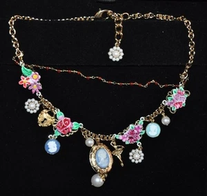 Authentische neue Runway Dolce & Gabbana Gold Messing Kette Sizilien Blumen Halskette - Bild 1 von 11