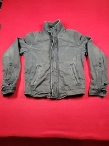 Abercrombia & Fitch Hamilton Jacket Men's Large Dark Flannel Lined BoomerJacket - Picture 1 of 17