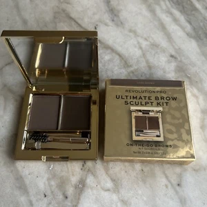 Revolution Pro Ultimate Brow Sculpt Kit On The Go Brows Shade Dark Brown - Picture 1 of 6
