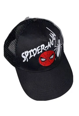 Spider-Man Trucker Hat Black Marvel RN NICE!! - Image 1 of 4