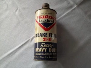 Vintage Wagner Lockheed Brake Fluid 21-B Super Heavy Duty Quart - Picture 1 of 4