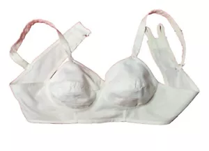 Vintage Soviet women's White bra brassiere USSR Ukraine 1970s retro lingerie - Picture 1 of 12