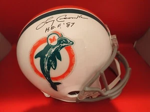 Casco réplica firmado por Larry Csonka F/S Dolphins con patio 87 Beckett 2W763872 - Imagen 1 de 4