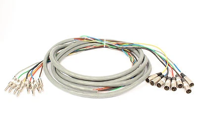 Connectronics Studiflex XLRM - 1/4" TS 8-Ch. Snake Cable Switchcraft XLR 20' - Image 1 of 4