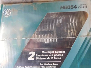GE Sealed Beam Glass Headlights Hi Low Headlamp Light Bulb NIB OEM H6054 - Picture 1 of 1