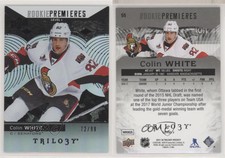 2017 Upper Deck Trilogy Premieres Level 1 Black Foil /99 Colin White Rookie RC