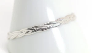 925er Italy BIB, Snake Chain Women's Braided, L: 7 1/8-7 1/2in Carabiner - Picture 1 of 5