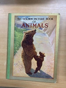 VINTAGE "THE GOLDEN PICTURE BOOK OF ANIMALS" ILLUSTRATED HARDBACK BOOK (P3) - Picture 1 of 12