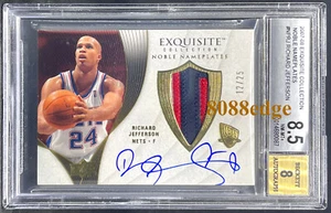 2007-08 EXQUISITE NAMEPLATES PATCH AUTO: RICHARD JEFFERSON #12/25 AUTOGRAPH BGS - Picture 1 of 3