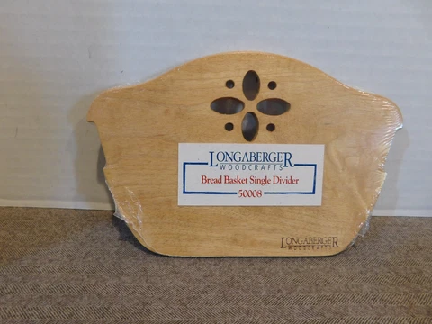 Longaberger Woodcrafts Bread Basket Single Divider 50008 NEW Cover