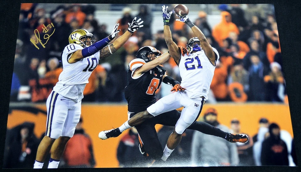 Marcus Peters 12x18 Photo Autographed Signed AUTO UW Huskies vs OR Beavers  Foto 1 de 1