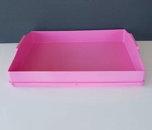 Tupperware 16" x 13" Pink Breakfast in Bed Tray Made in Japan 2589A-1 - Picture 1 of 7