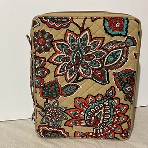 Vera Bradley Laptop Sleeve/Organizer-Fits 12-13” Laptop Tan/Floral-Good Cond. - Picture 1 of 7