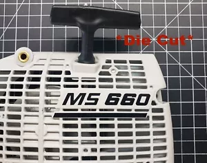 MS 660 Rückstoß Starter Aufkleber **NUR ABZIEHBILD** - Bild 1 von 9