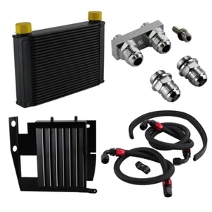 25 Reihen Ölkühler Kit für BMW 3er 335i E90 E91 E92 E93 N54 Anschrauben Schwarz - Picture 1 of 10