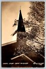 Wisconsin Rppc Real Photo Postcard   Post Chapel Spire   Us Army   Camp Mccoy