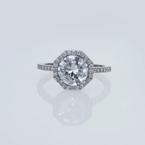 Diamond Ring Set Certified IGI Lab Grown 3.25 Carat Round Cut 14k White Gold - Picture 1 of 15