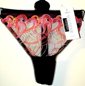 PERIZOMA DONNA M&S BOUTIQUE TAGLIA 14 NERO MIX - NUOVO CON ETICHETTE - Foto 1 di 1