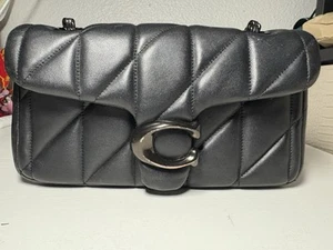 Mini Bolso de Hombro Coach Acolchado Tabby Cuero 20 con Cadena LUZ V5/NEGRO - Imagen 1 de 17