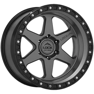 Lock Off-Road Olympus 17x9 6x5.5" -35mm Gunmetal Wheel Rim 17" Inch - Picture 1 of 8