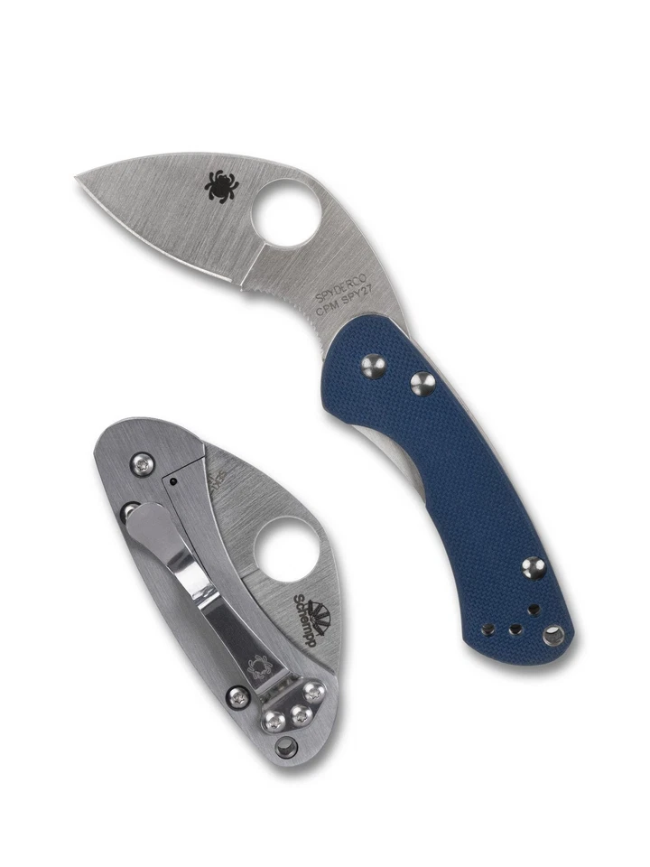 Spyderco Knives Balance C141GPCBL Cobalt Blue G-10 CPM SPY27 Steel Pocket Knife