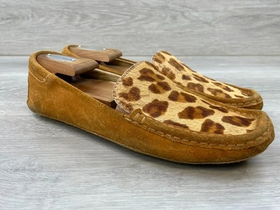 Michael Michael Kors Women's 9 Brown Loafer Haircalf Shoes Leopard Moccasins - Image 1 of 4