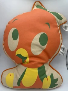 Disney Parks Orange Bird Shaped Canvas Throw Pillow WDW Early Bird Squeeze NWT - Picture 1 of 9