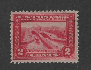 US Scott # 398, 2 cents carmine,Panama Canal,1913, XF - Picture 1 of 2