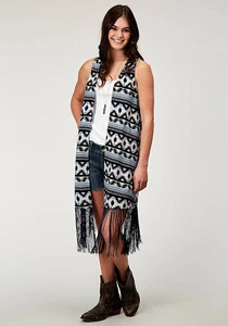 Roper Womens 1991 Aztec Blue 100% Rayon S/L Cardigan Sweater - Picture 1 of 3