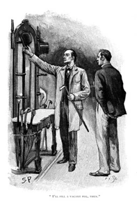 Sherlock Holmes Druck Abenteuer des krummen Mannes von Sidney Paget 8,5" x 11" - Bild 1 von 1