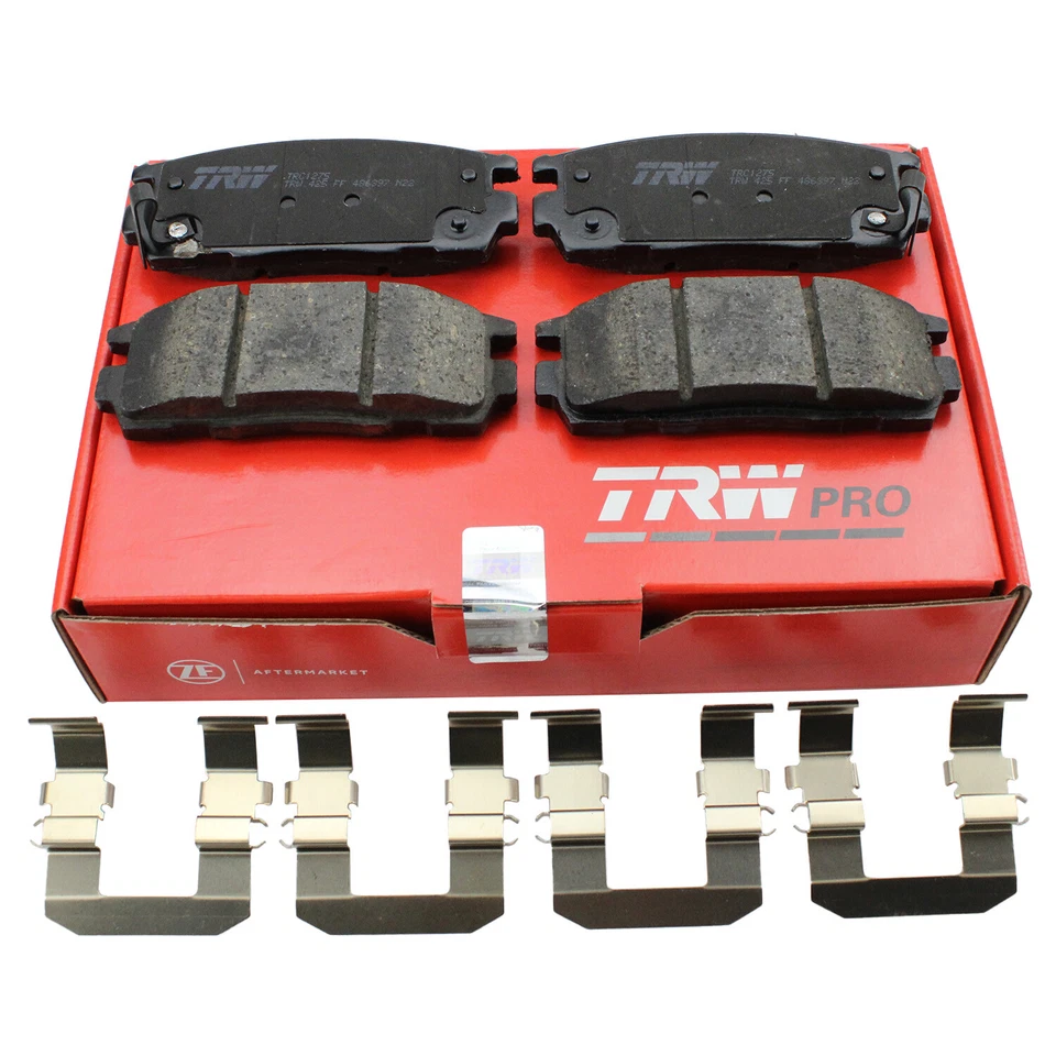 Juego de clips de pastillas de freno traseras de cerámica TRW Pro para Chevrolet GMC Pontiac Saturn Suzuki Foto 1 de 4