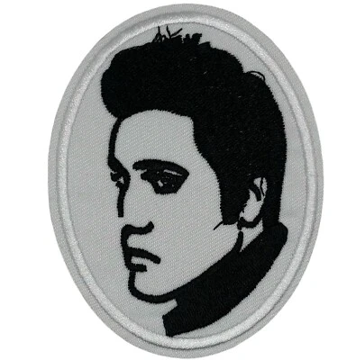 MARKENLOS Elvis Presley Patch Aufnäher Bügelbild Flicken Applikation King Of Rock & Roll
