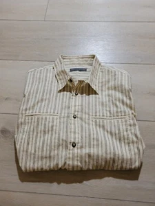John Varvatos Men's LARGE brown tan Long Sleeve Button Down Dress Shirt 2718 - Picture 1 of 10