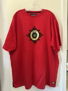T shirt uomo Makobi top rosso strass taglia 3X ottima - Foto 1 di 7