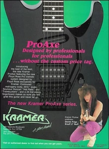 Enuff Z'Nuff Derek Frigo 1990 Kramer ProAxe Serie Gitarre Werbung Werbedruck - Bild 1 von 3