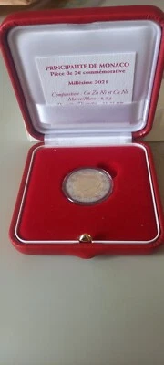 🇲🇨 Coffret BE 2 euro Monaco 2021 - 10 ème anniversaire mariage princier , neuf - Photo 1/3